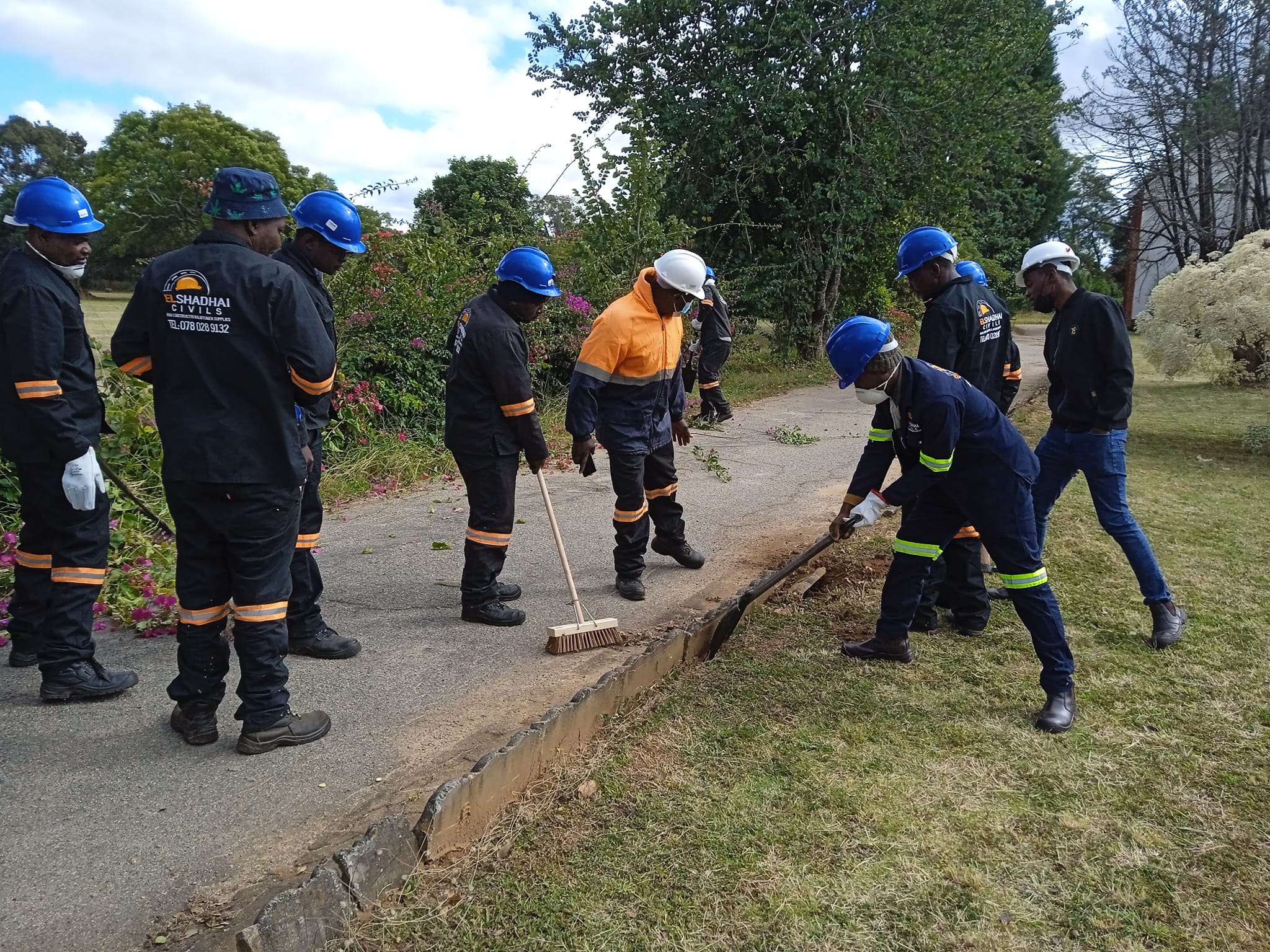 Road surfacing work